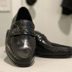 TownCraft- men’s shoes, black leather, lightly worn, size 9.5.